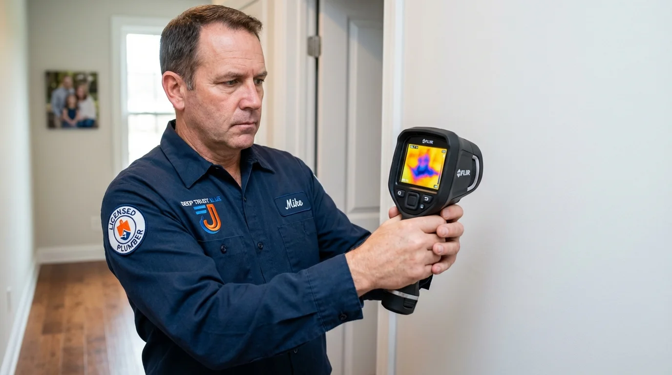 Thermal imaging leak detection by Johns Plumbing LLC in South Windsor
